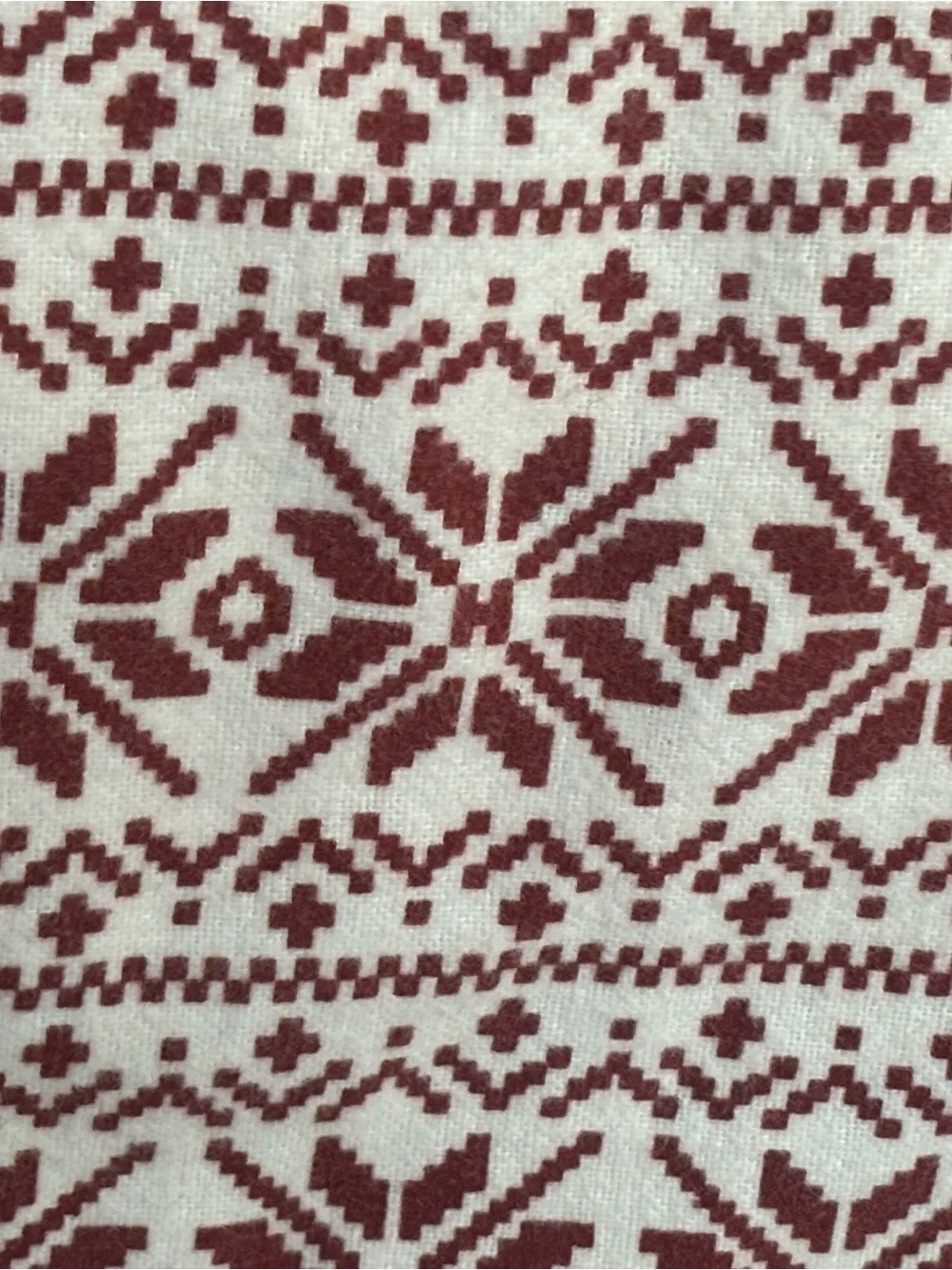 2 Flannel Nordic Snowflake Standard Pillowcase Set of 2 Winter Made in Turkey